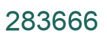 Number 283666 green image