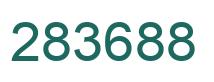 Number 283688 green image