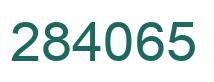 Number 284065 green image