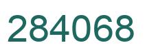 Number 284068 green image