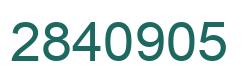 Number 2840905 green image
