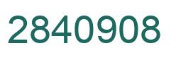 Number 2840908 green image