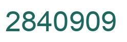Number 2840909 green image