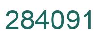 Number 284091 green image