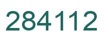 Number 284112 green image