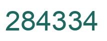 Number 284334 green image