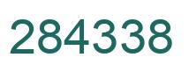 Number 284338 green image