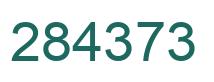Number 284373 green image