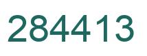 Number 284413 green image