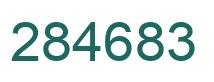 Number 284683 green image