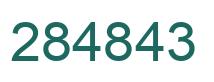 Number 284843 green image