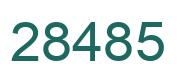 Number 28485 green image