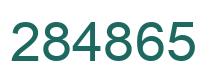 Number 284865 green image