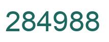 Number 284988 green image