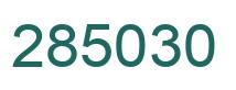 Number 285030 green image