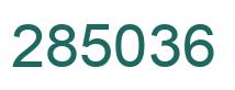 Number 285036 green image
