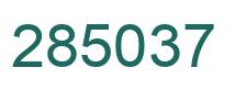 Number 285037 green image
