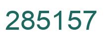 Number 285157 green image