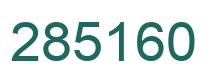 Number 285160 green image