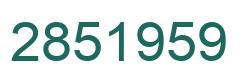 Number 2851959 green image