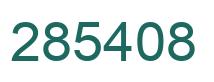 Number 285408 green image