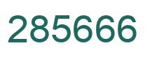 Number 285666 green image