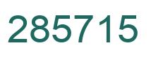 Number 285715 green image