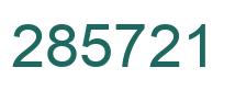 Number 285721 green image