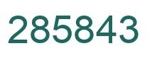 Number 285843 green image