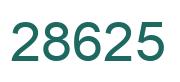 Number 28625 green image