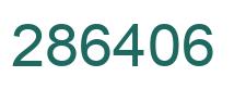 Number 286406 green image