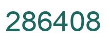 Number 286408 green image