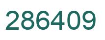 Number 286409 green image