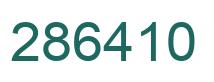 Number 286410 green image