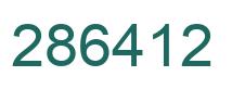Number 286412 green image