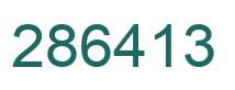 Number 286413 green image
