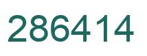 Number 286414 green image