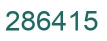 Number 286415 green image