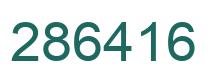 Number 286416 green image
