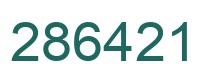 Number 286421 green image