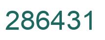 Number 286431 green image