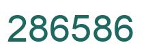 Number 286586 green image