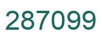 Number 287099 green image