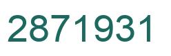 Number 2871931 green image