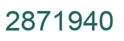 Number 2871940 green image