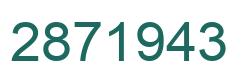 Number 2871943 green image