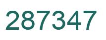 Número 287347 imagen verde