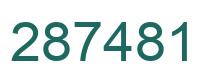Number 287481 green image