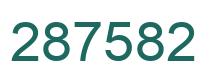 Number 287582 green image