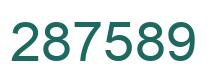 Number 287589 green image